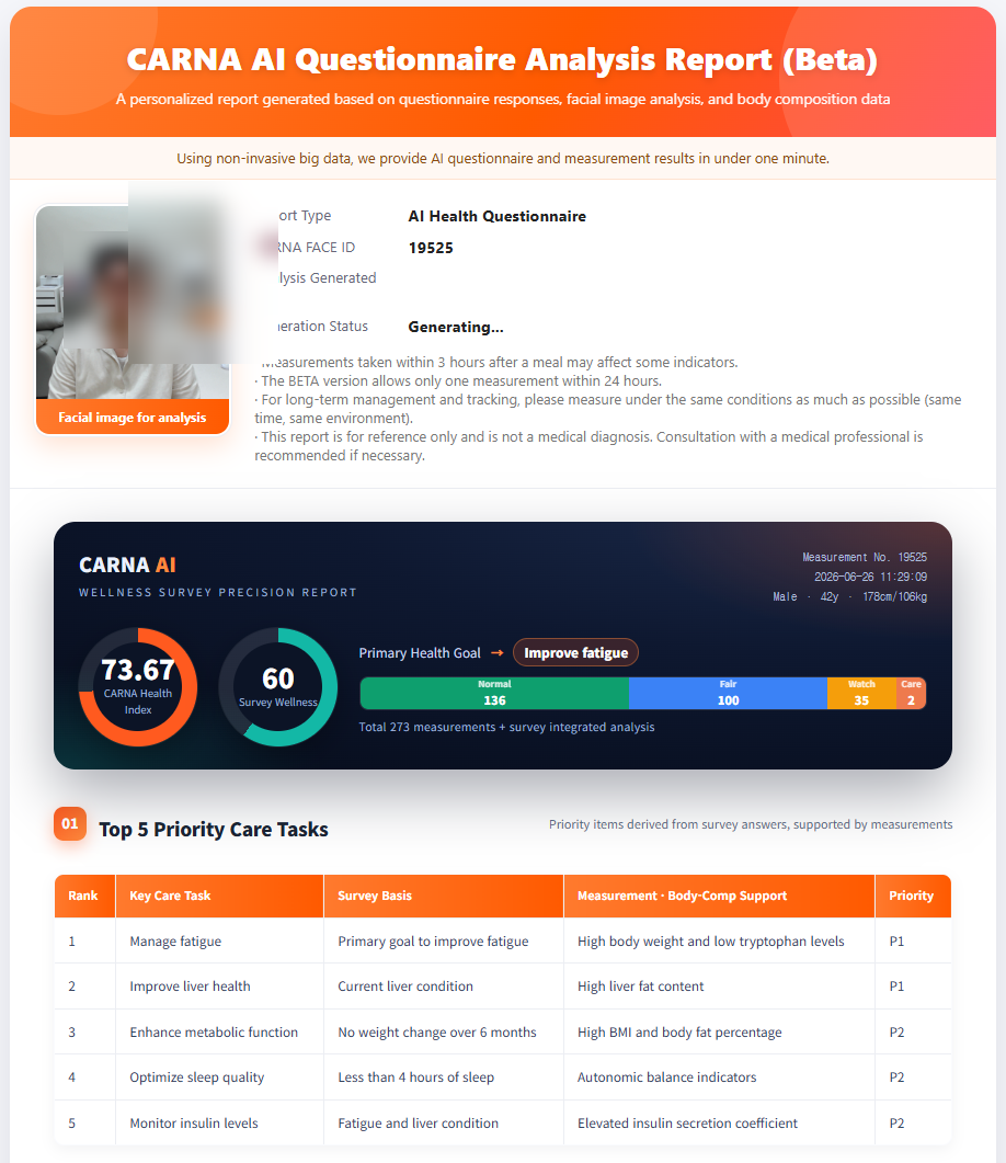 CARNA AI questionnaire analysis report
